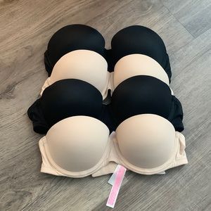 VS Pink Strapless bra 2for10$